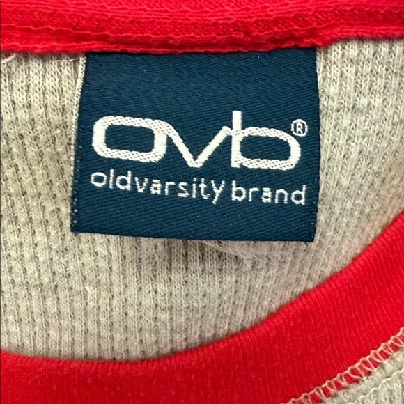 Wisconsin Badgers Raglan Thermal Waffle Knit Shirt XL Red Gray - Picture 5 of 7